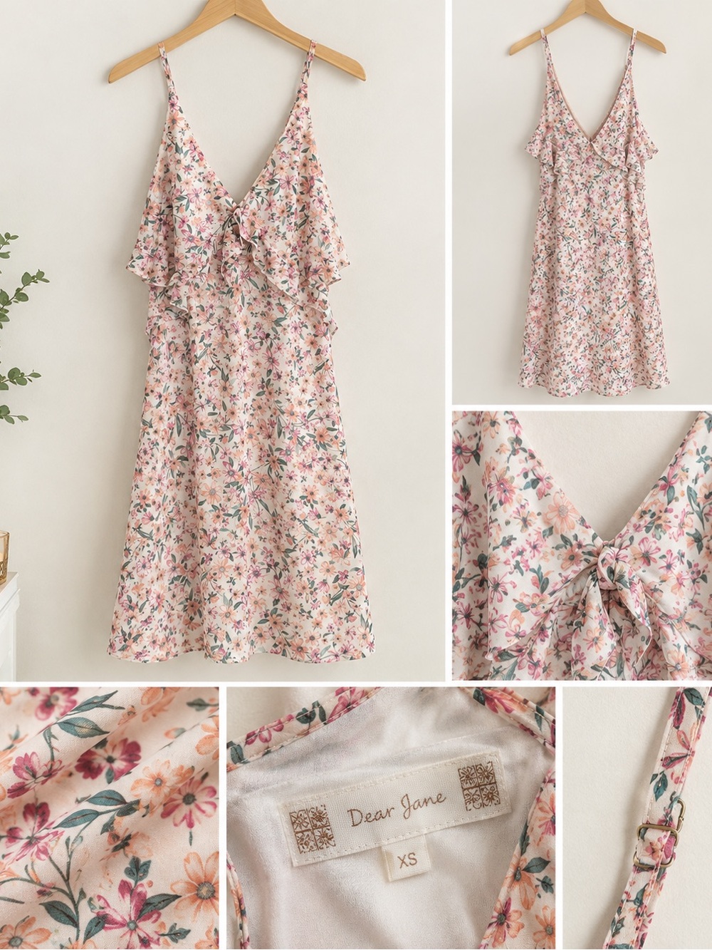 Altar'd State Pink Floral Tie-Front Sundress